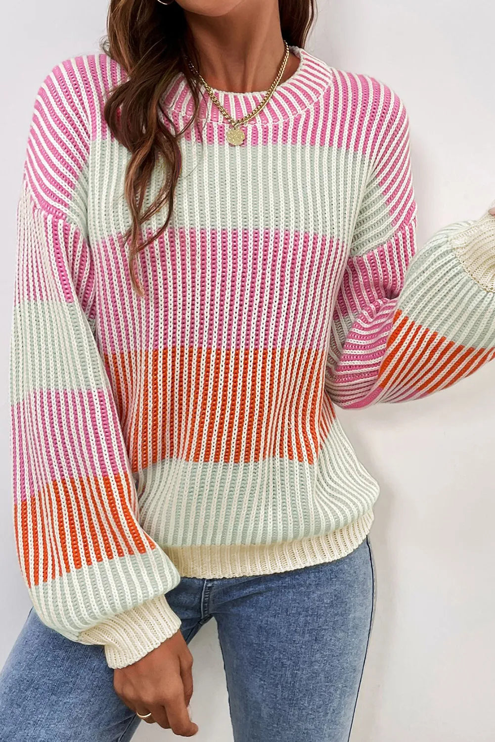 Margot Knit Sweater in Dusty Pink Tan 2