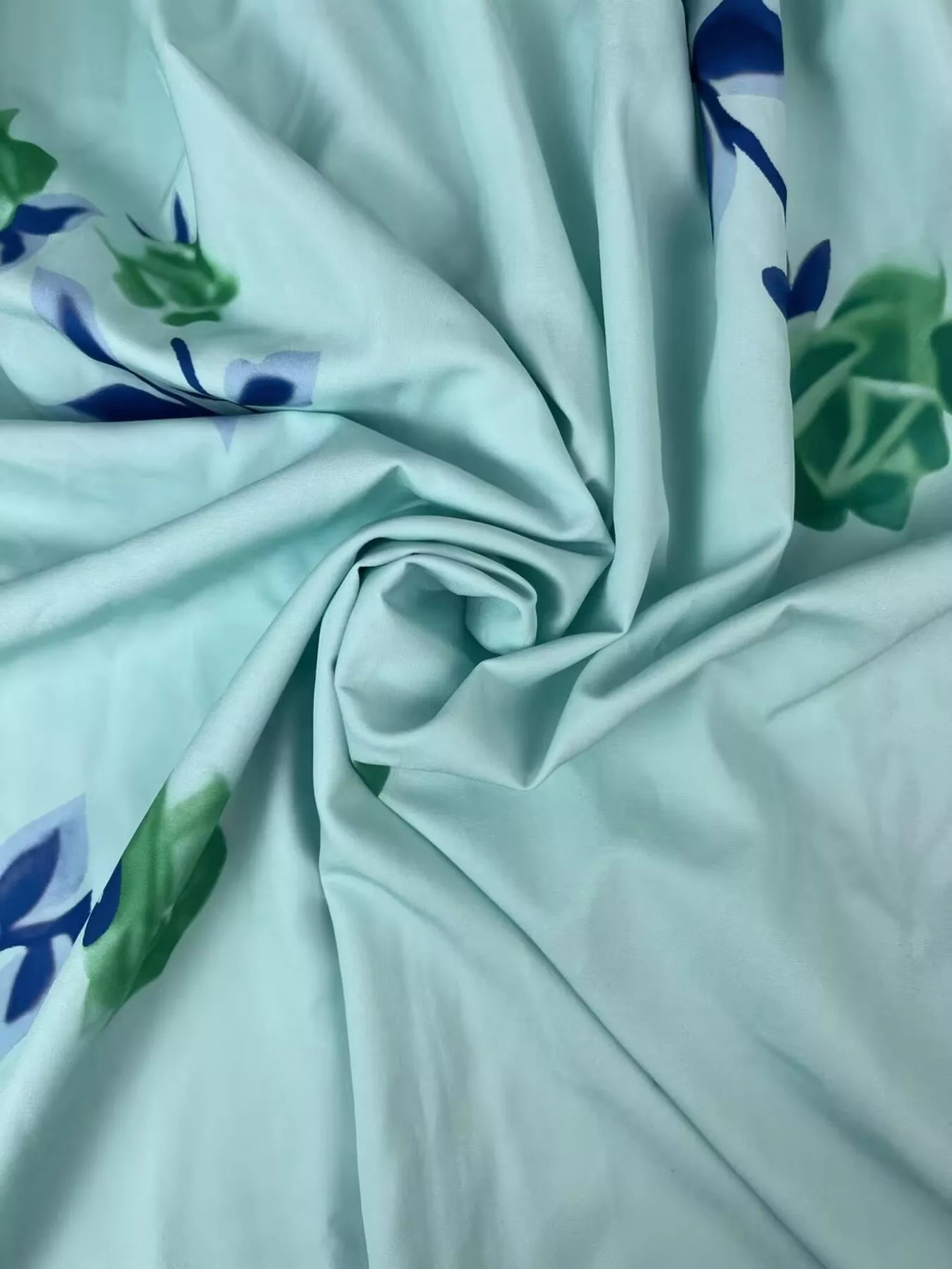 Margot Floral Tube Maxi Dress Mint Blue 9