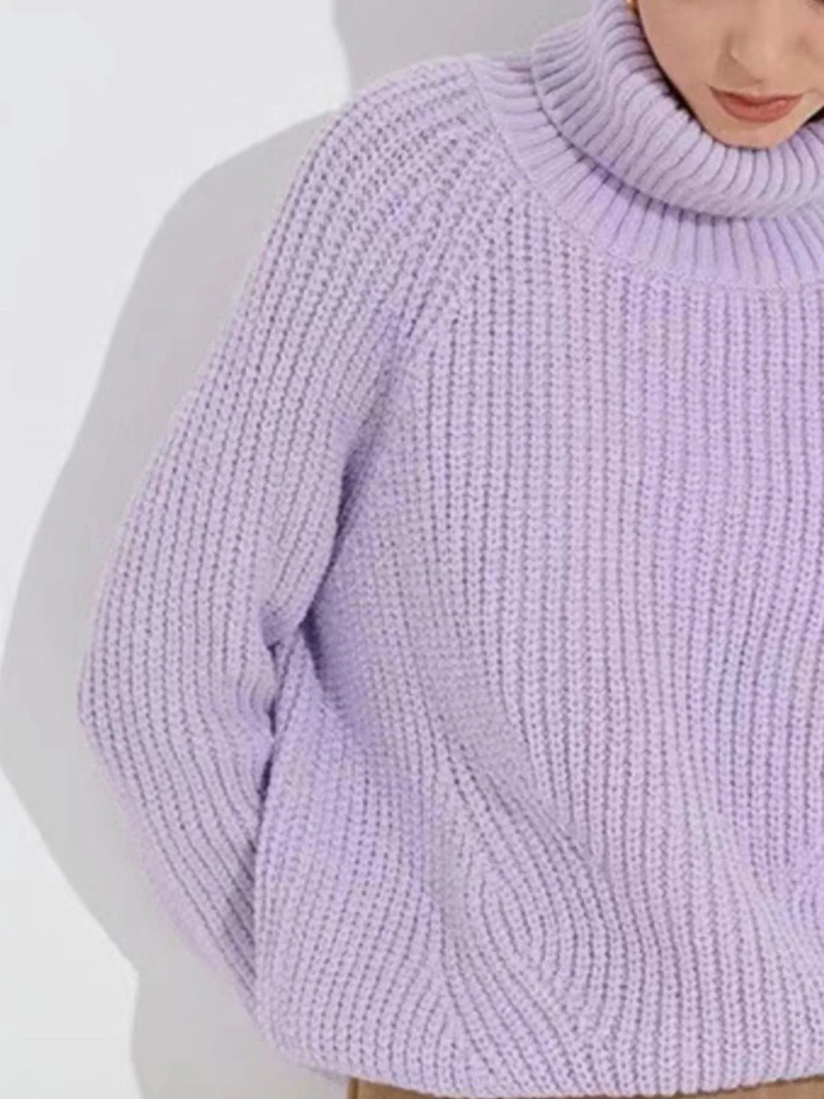Violet Turtleneck Sweater Green 8