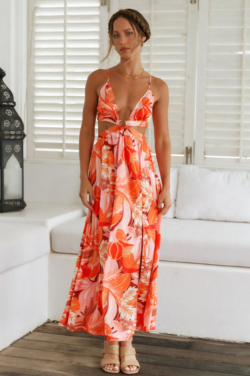 Arabella Garden Maxi Dress in Wine 1