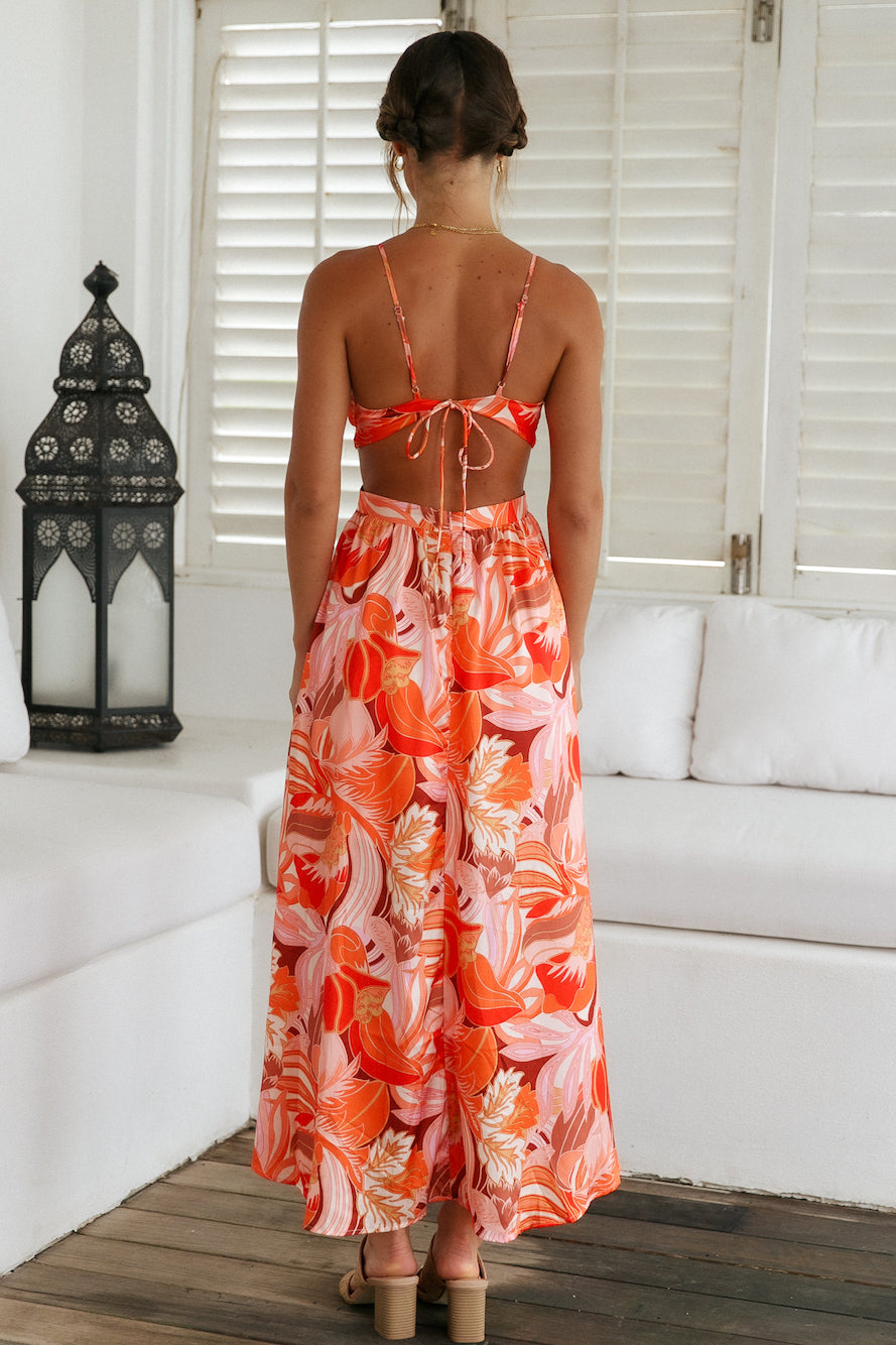 Arabella Garden Maxi Dress in Wine 4