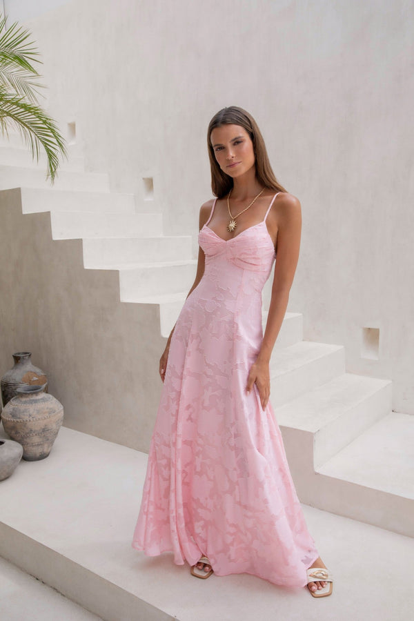 Ophelia Paradise Maxi Dress in Soft Yellow