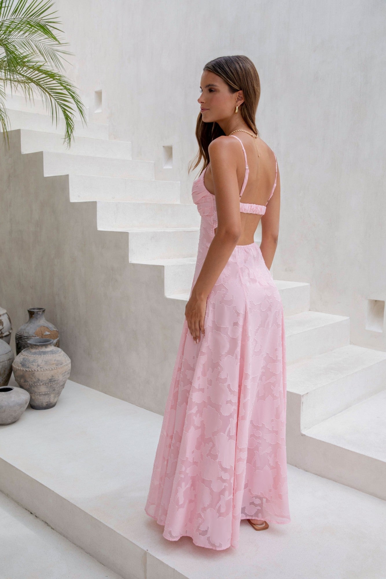 Ophelia Paradise Maxi Dress in Soft Yellow The Skies Maxi Dress Pink 9