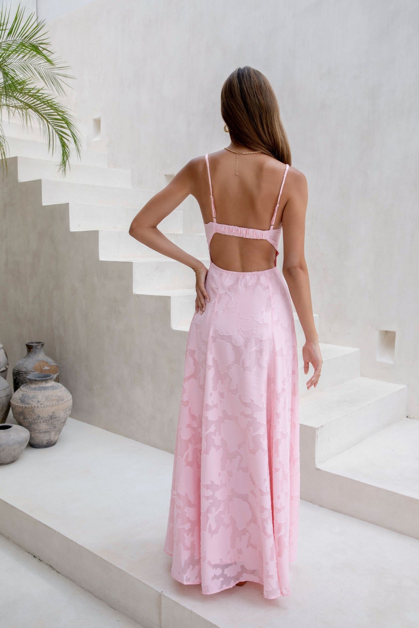 Ophelia Paradise Maxi Dress in Soft Yellow The Skies Maxi Dress Pink 2