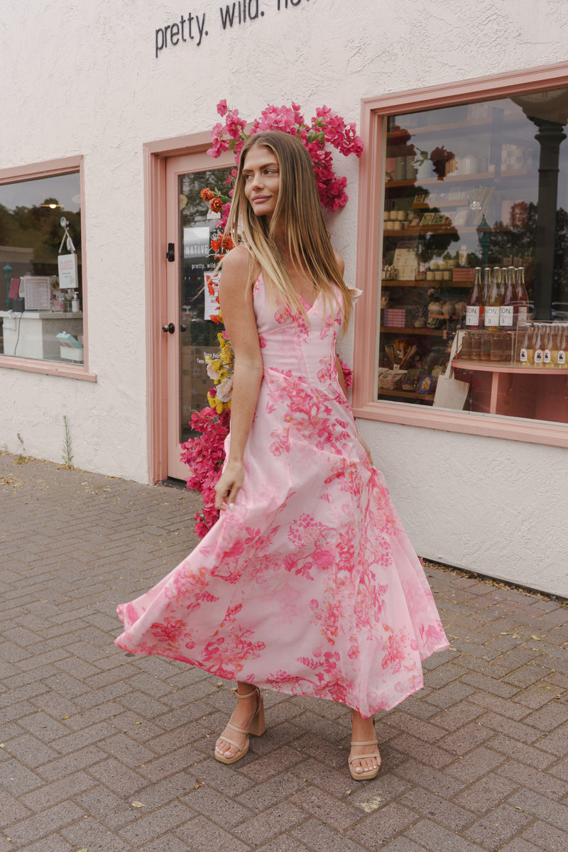 Sasha Floral Open-Back Maxi Dress in Blush 3