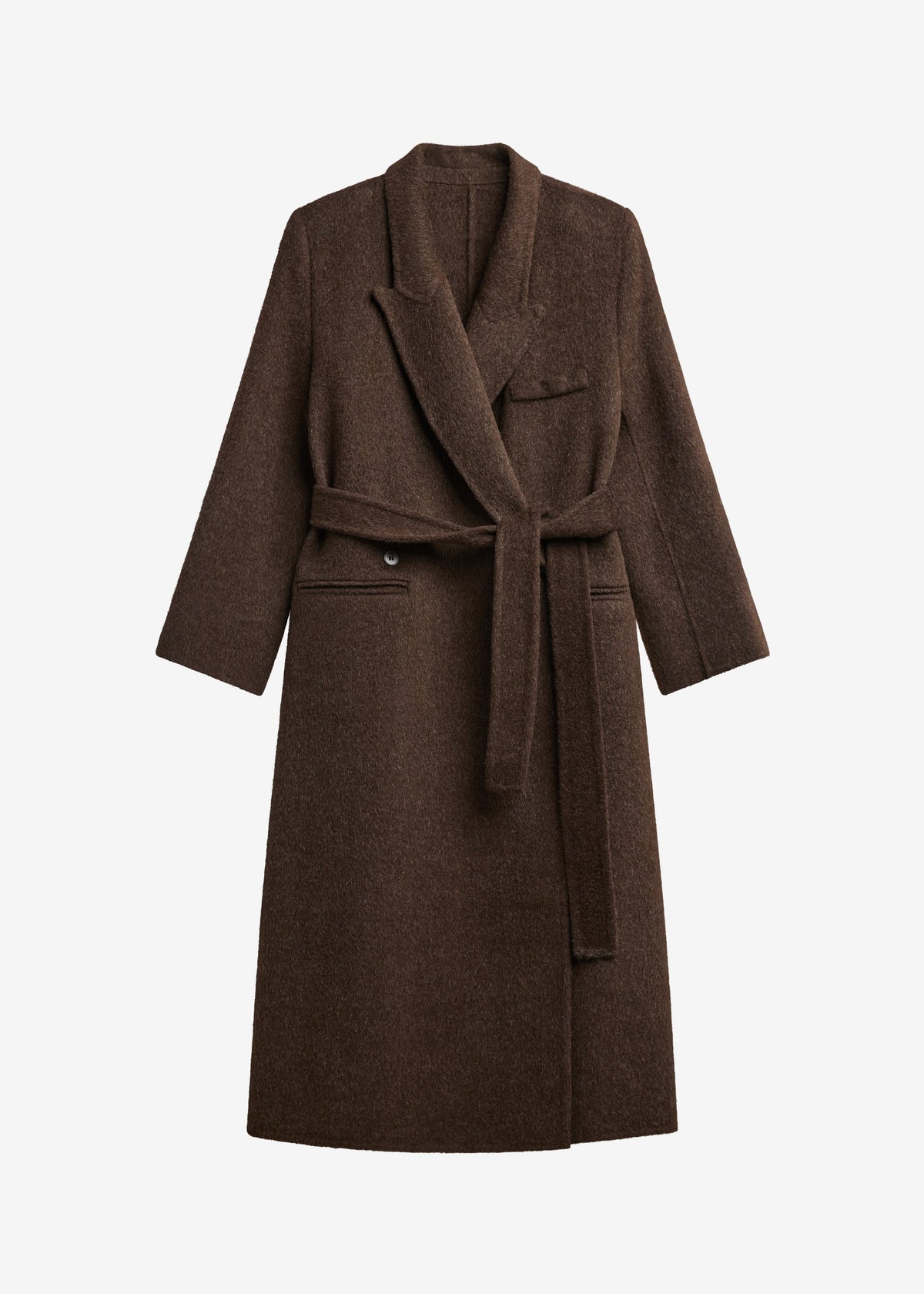 Arlene Wool Belted Coat Brown 7