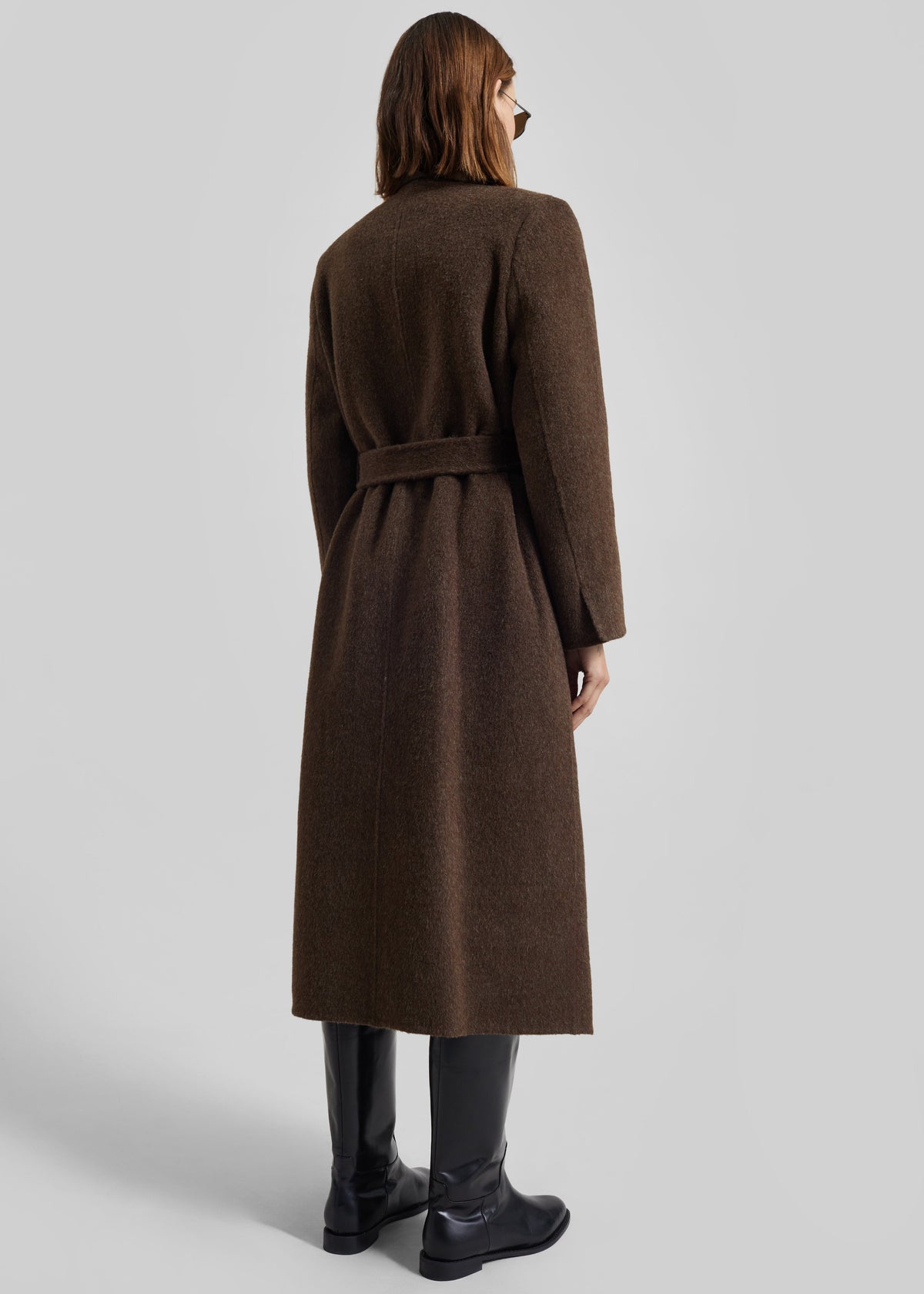 Arlene Wool Belted Coat Brown 6