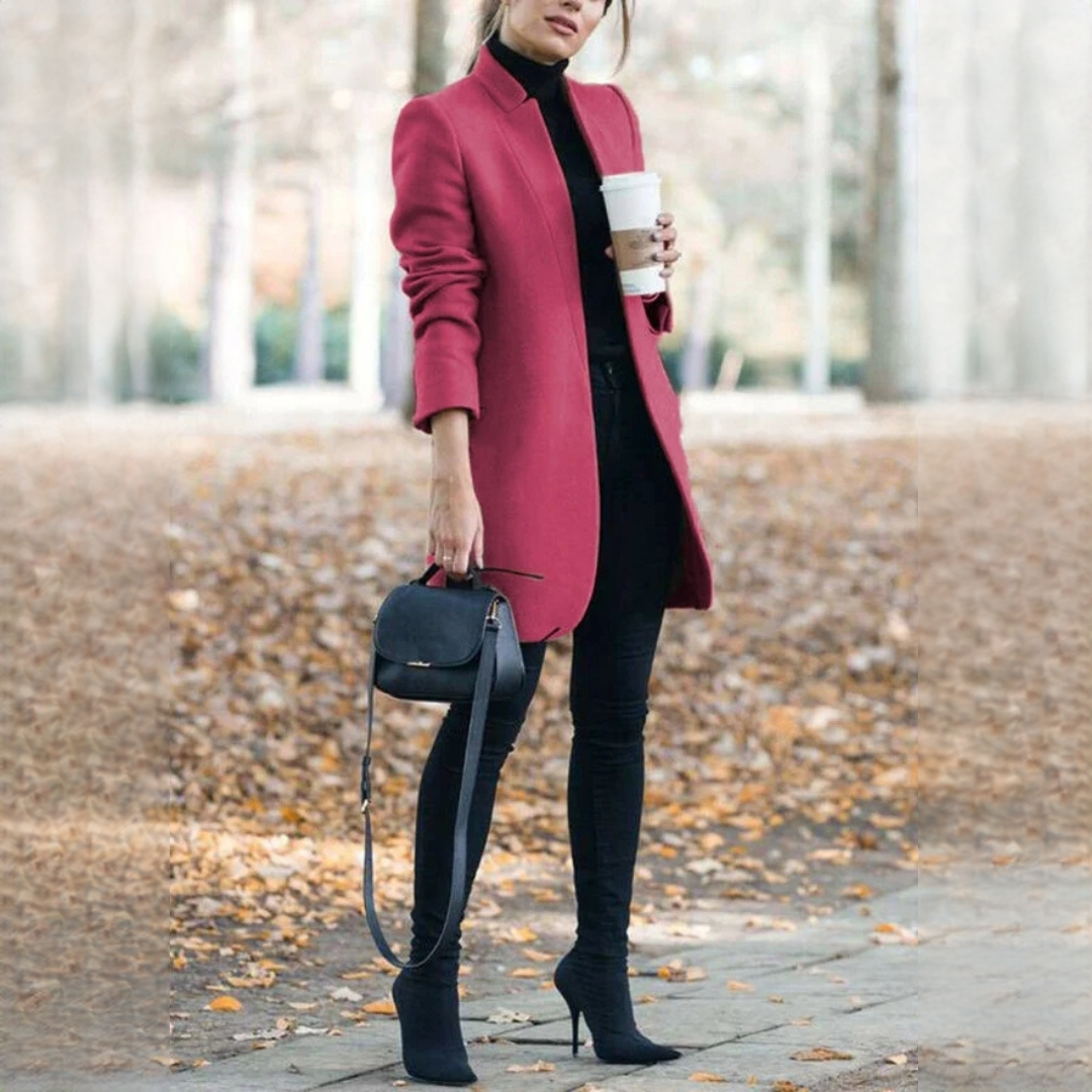 Savannah Satin Blazer Dress Pink 1