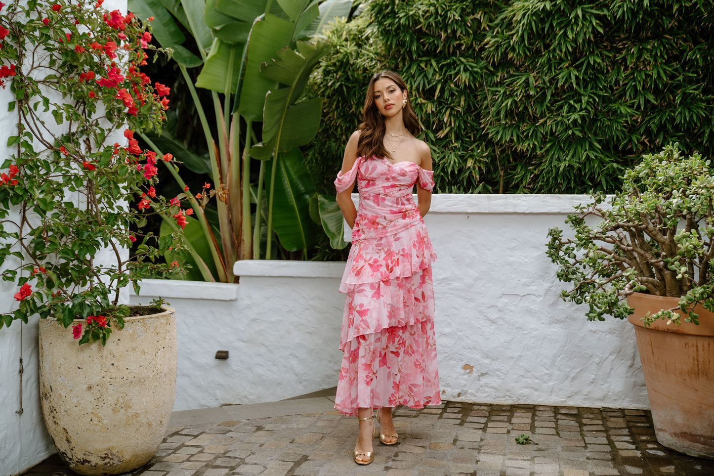 Jenna Floral Maxi Dress Pink 4