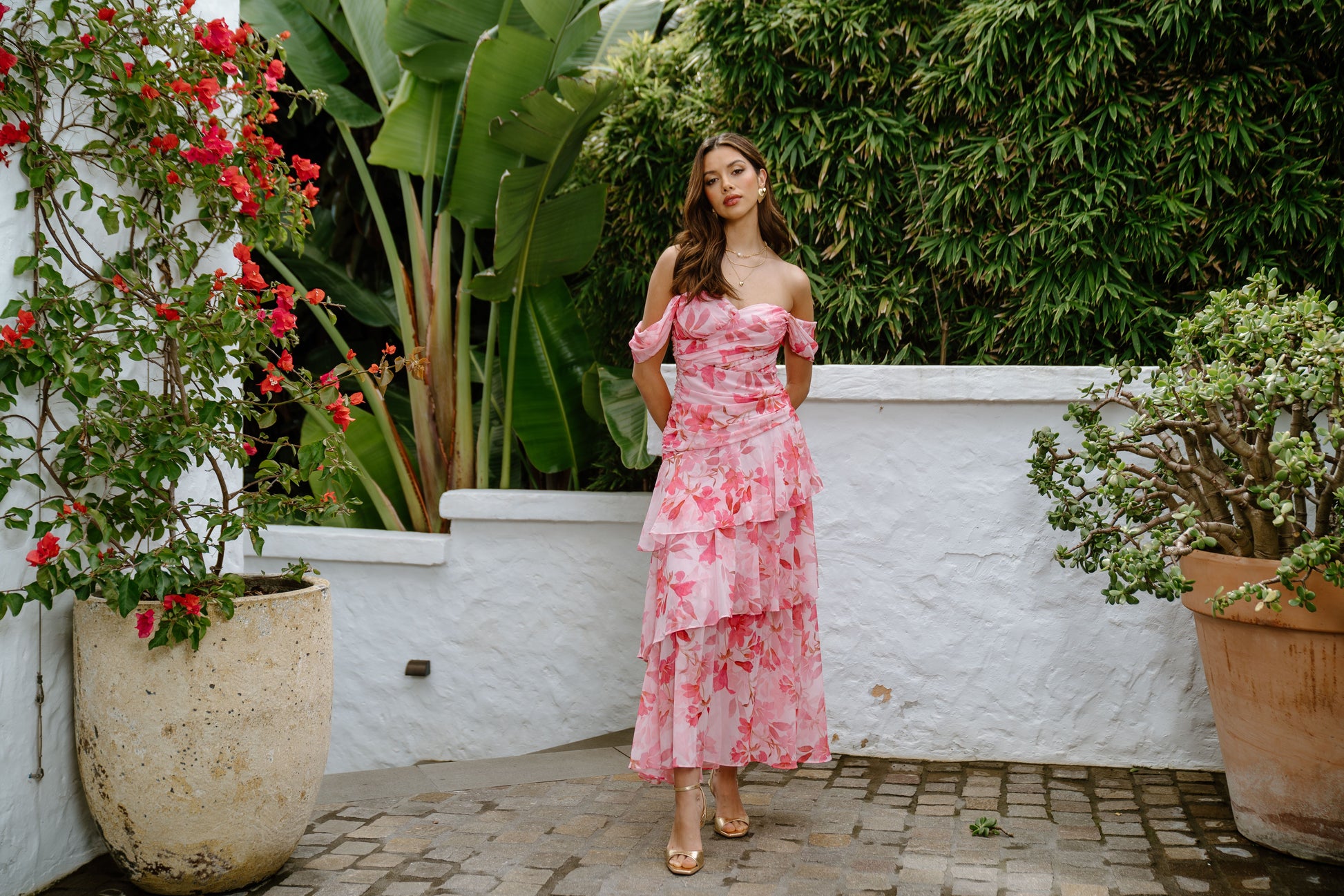 Jenna Floral Maxi Dress Pink 4