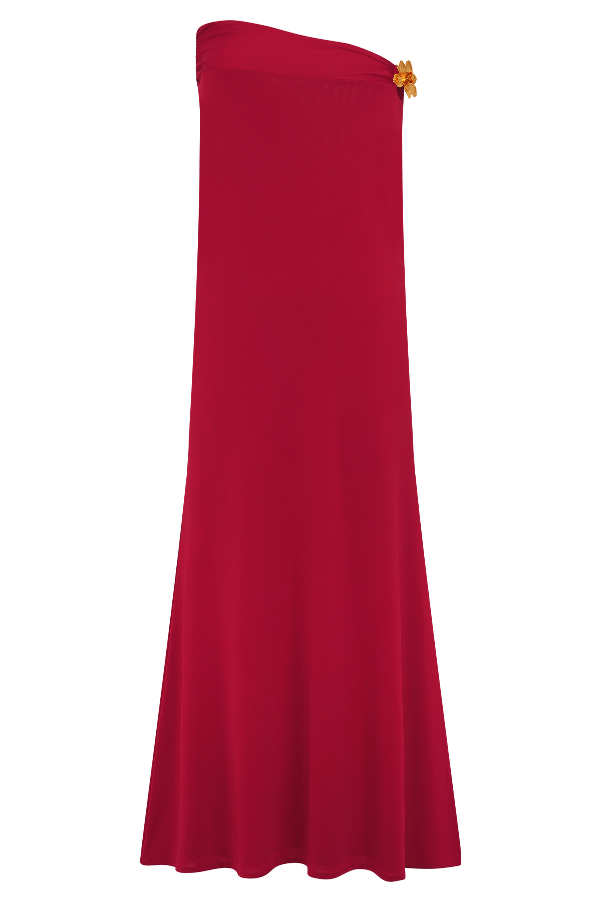 Ainsley Asymmetrical Maxi Dress in Burnt Orange Fuchsia Pink 10