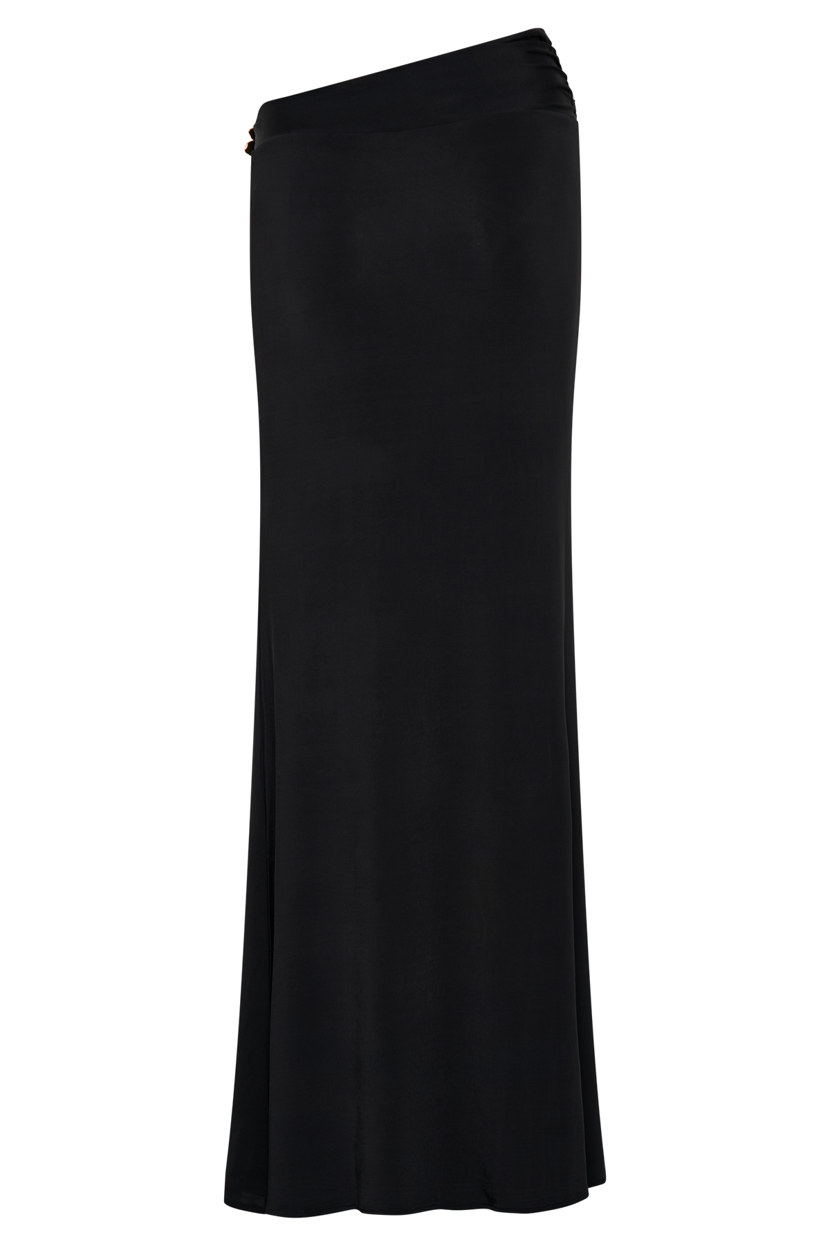 Ainsley Asymmetrical Maxi Dress in Burnt Orange Black 8