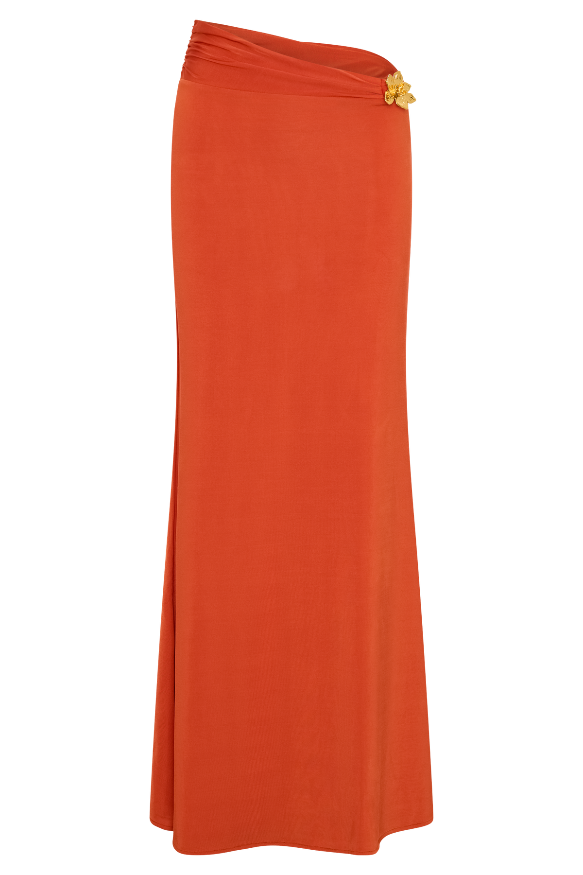 Ainsley Asymmetrical Maxi Dress in Burnt Orange Burnt Orange 9