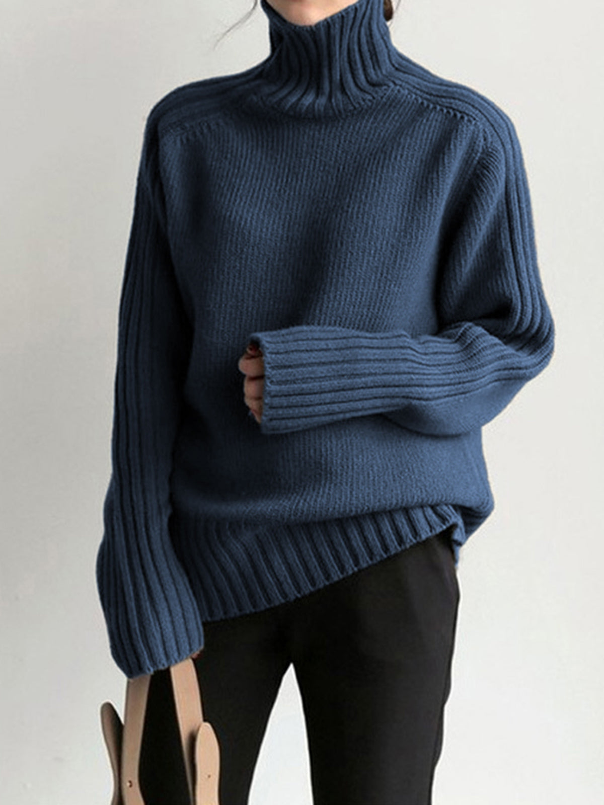 Oona Knit Sweater Navy 2