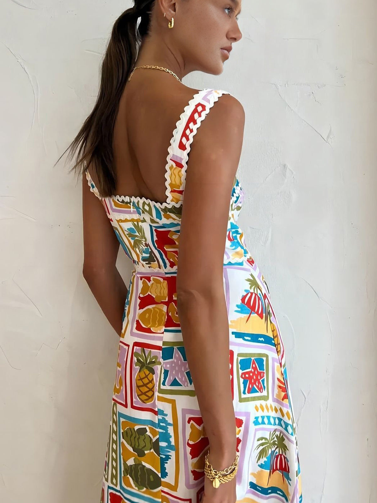 Anouk Graffiti Print Maxi Dress Multicolor 3