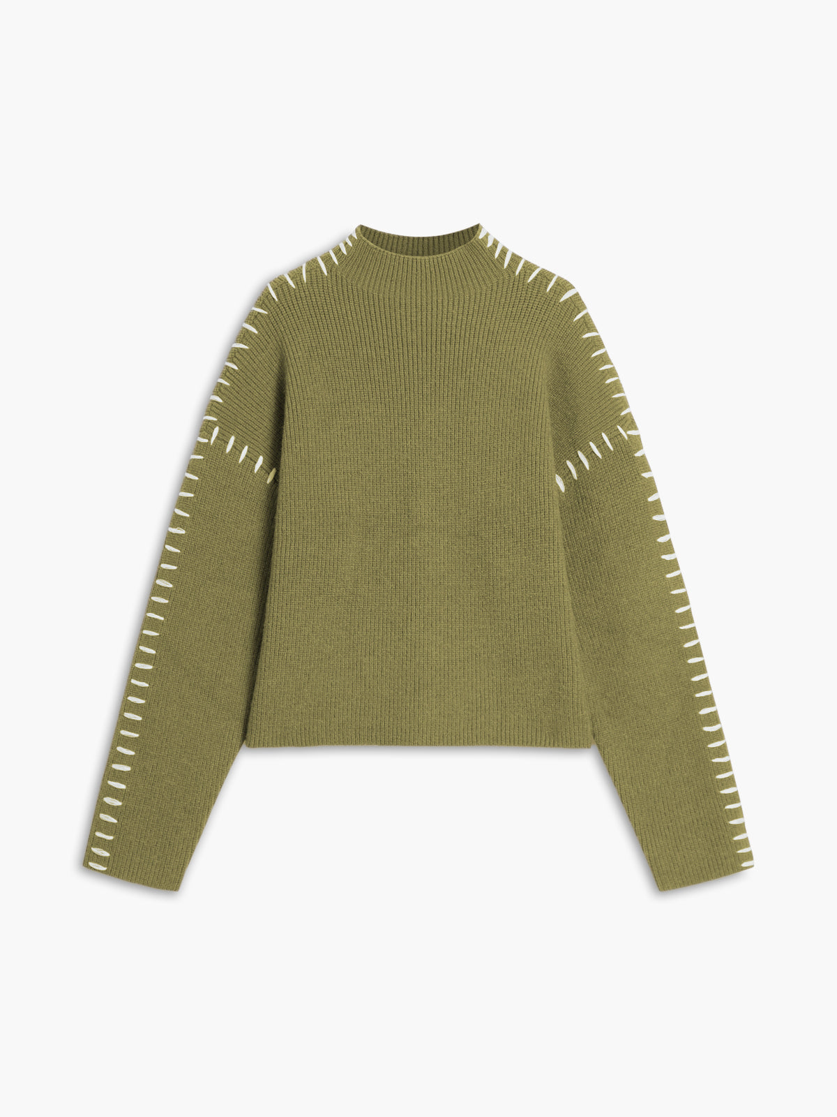 Arabella Oversized Mock Neck Sweater Black 8