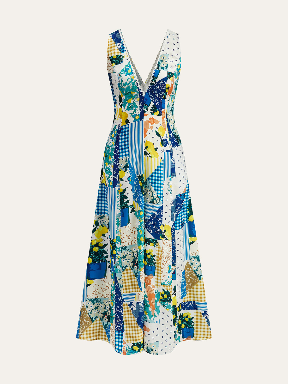 Cordelia Lace-Trim Maxi Dress Multicolor 5