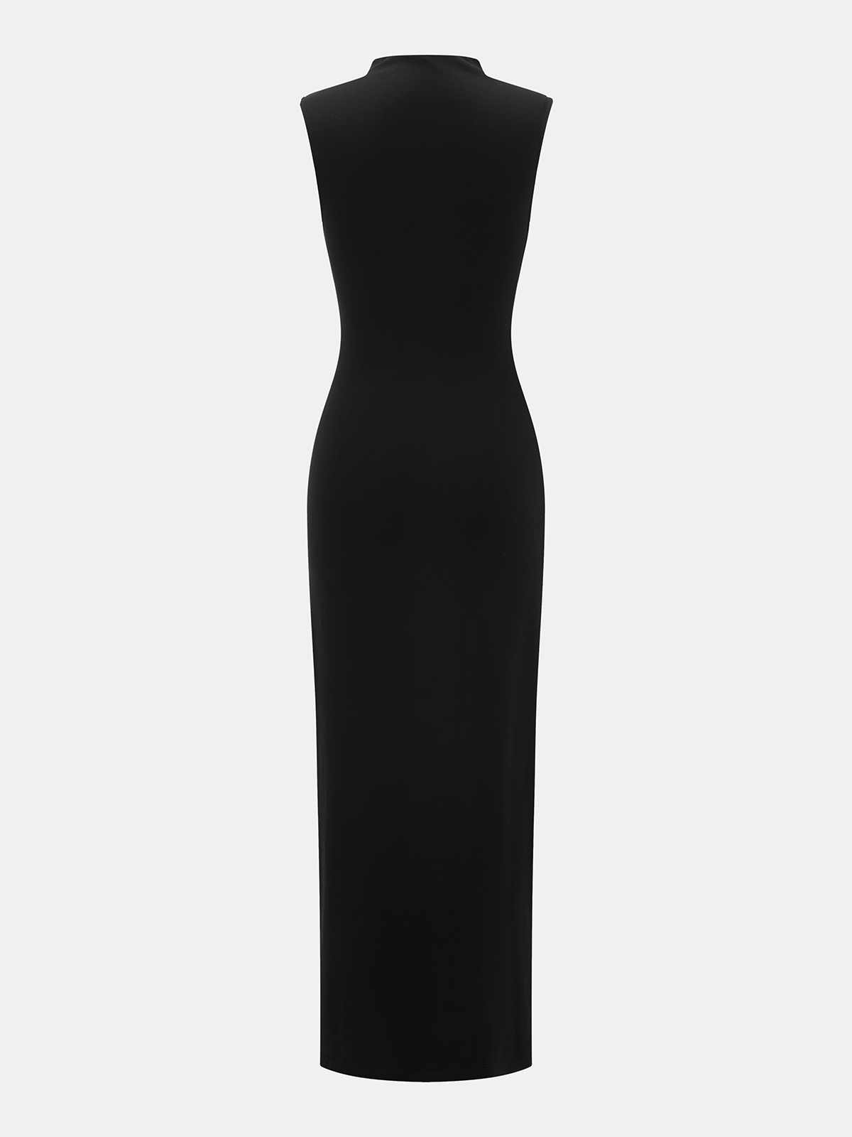 Valentina Ruched Maxi Dress Black 3
