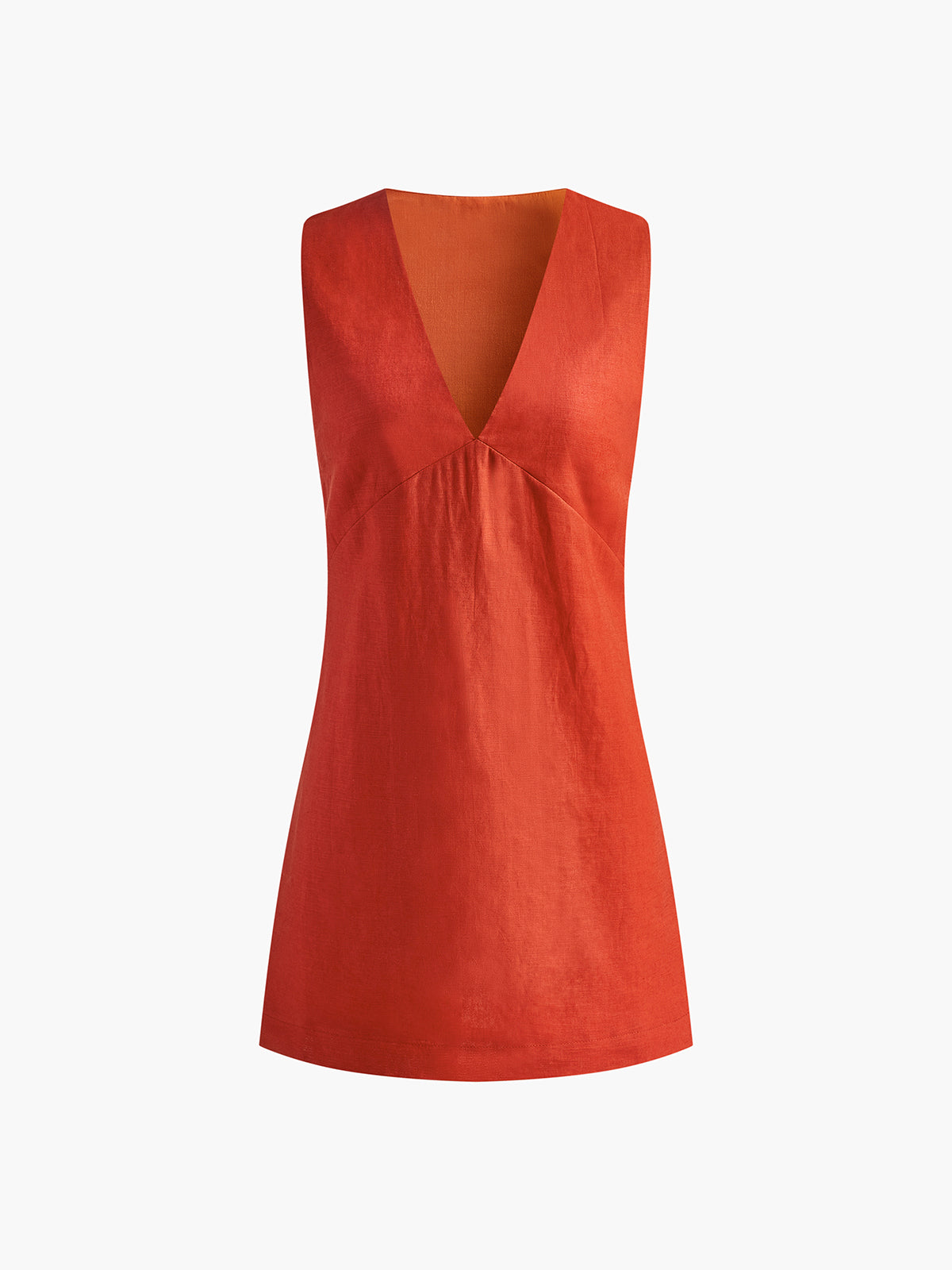 Celeste Cotton Linen V-Neck Mini Dress Multi 6
