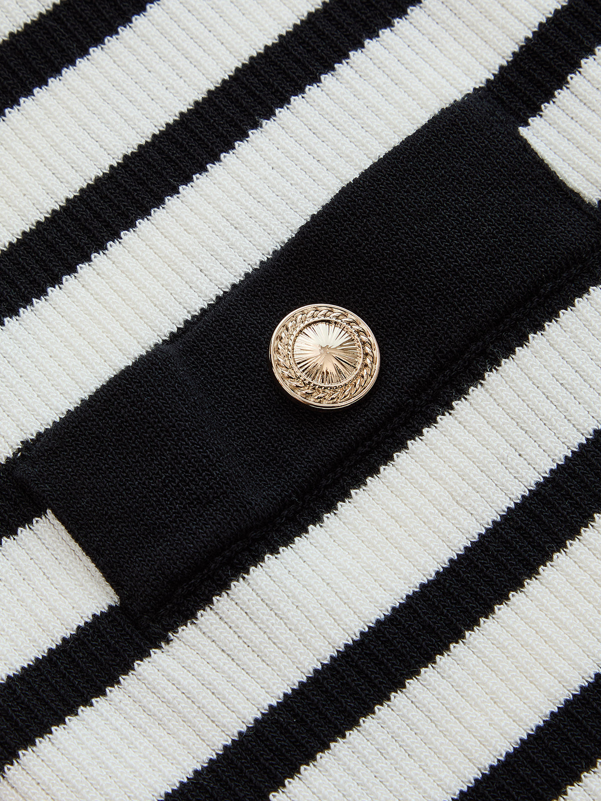 Vesna Striped Knit Midi Dress BlackandWhite 4