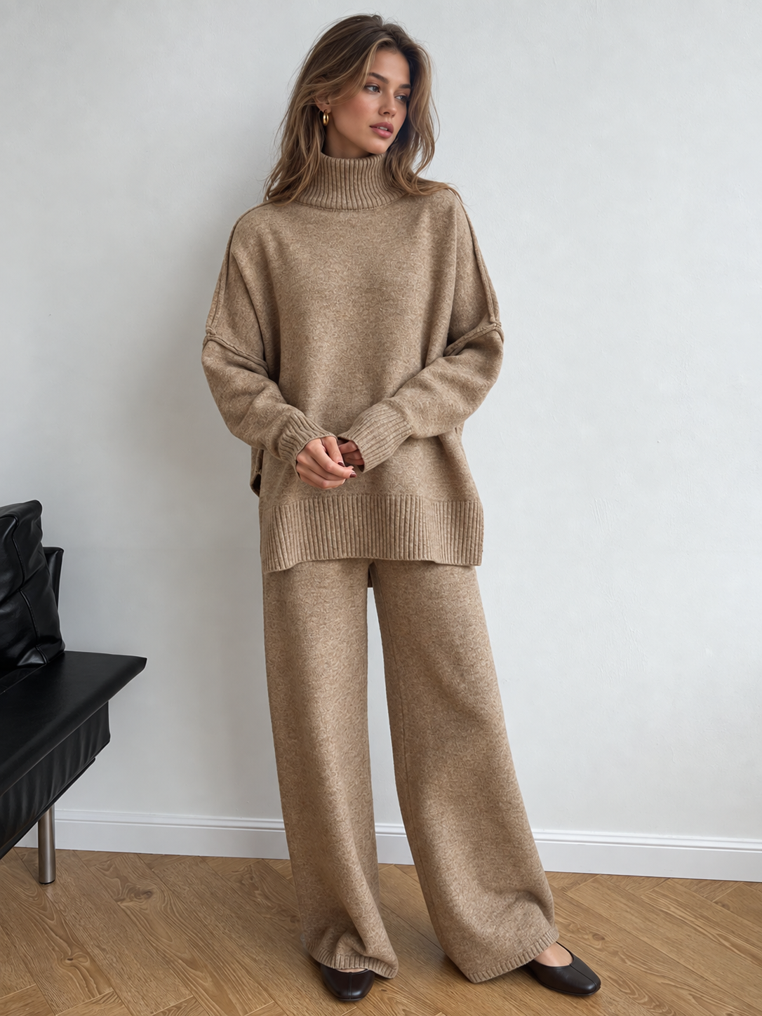 Margot Knit Turtleneck Set Green 4