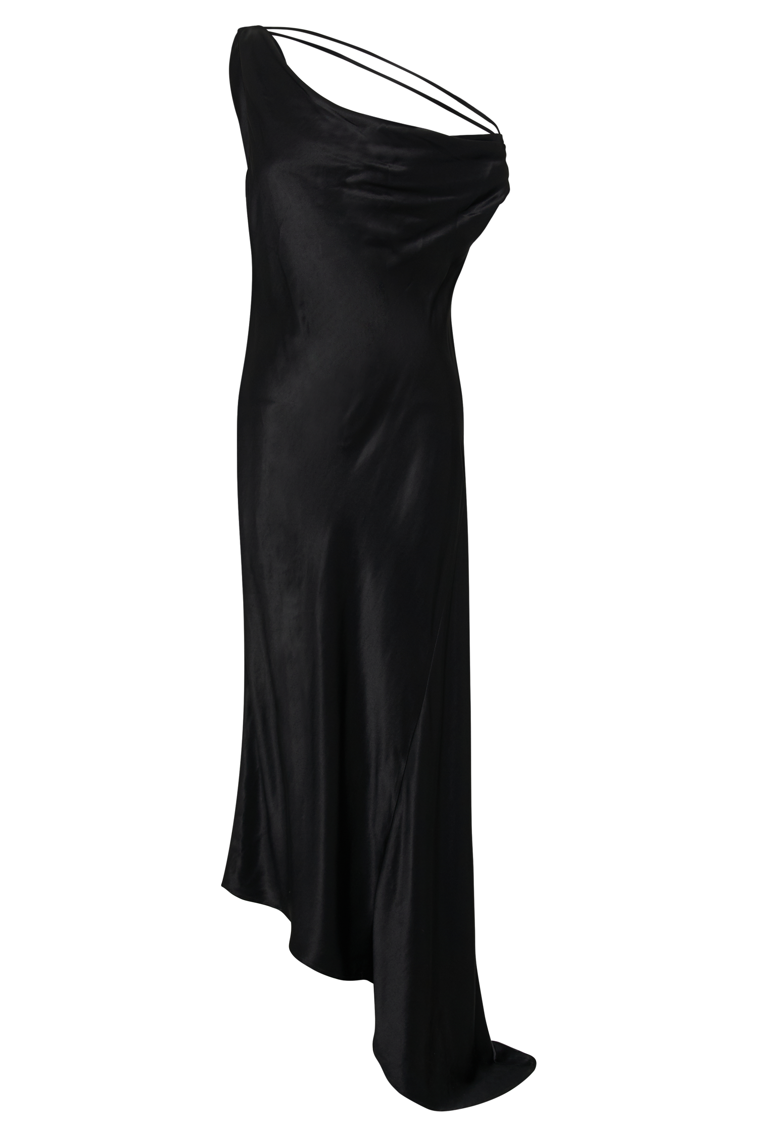 Yvette Asymmetrical Slip Maxi Dress in Emerald Emerald 16