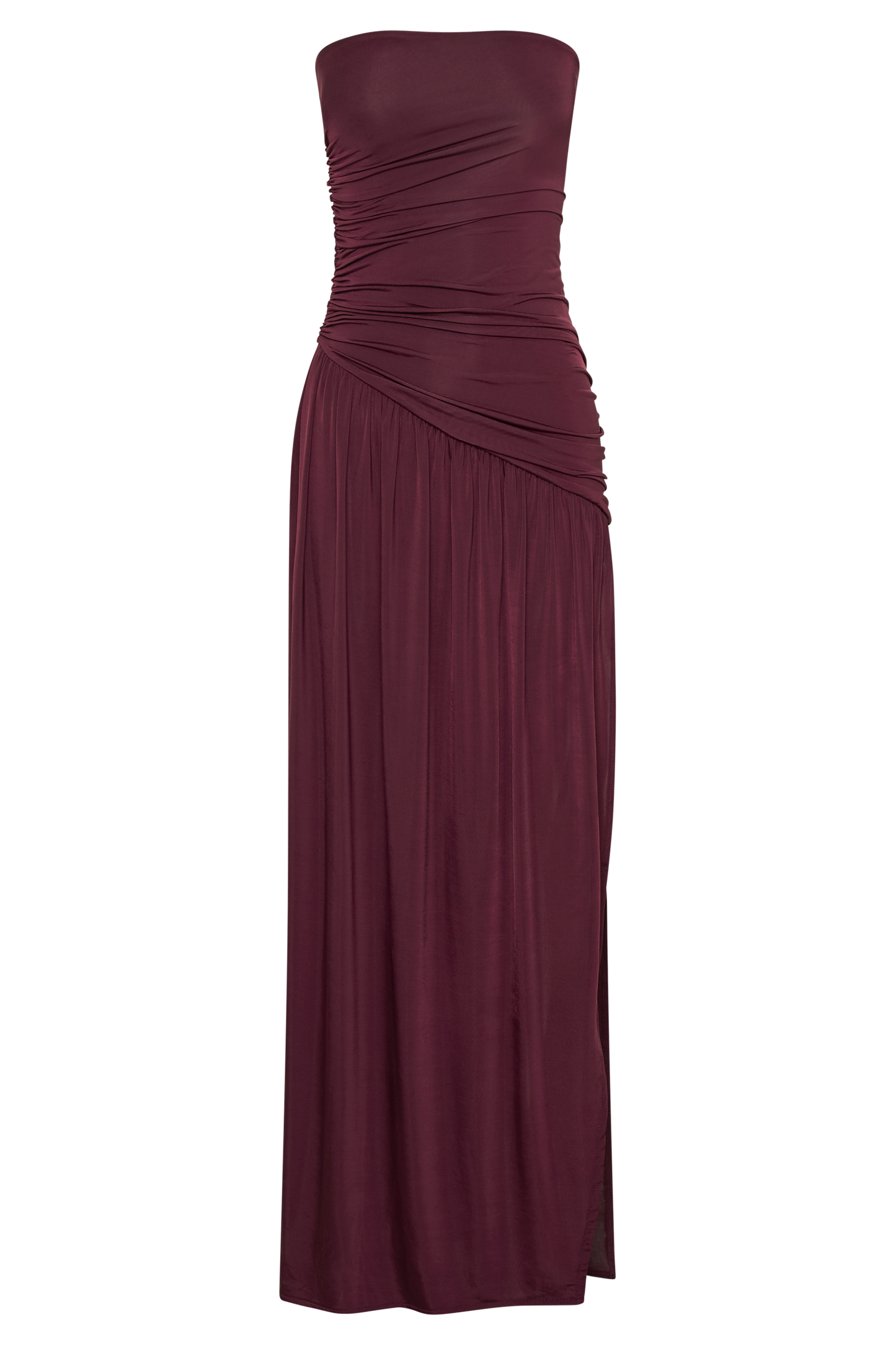 Bex Burgundy Slinky Maxi Dress Burgundy 6