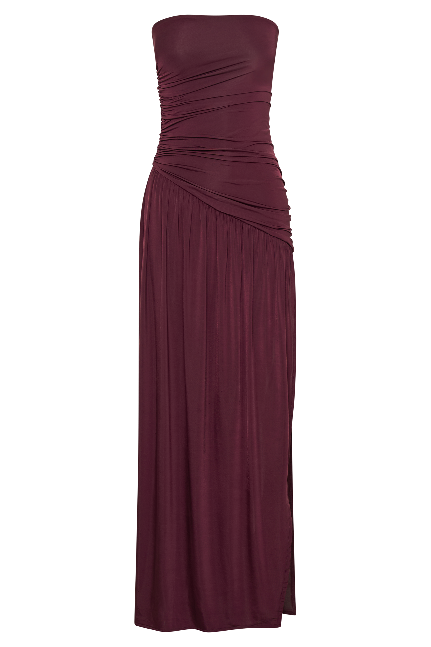 Bex Burgundy Slinky Maxi Dress Burgundy 6