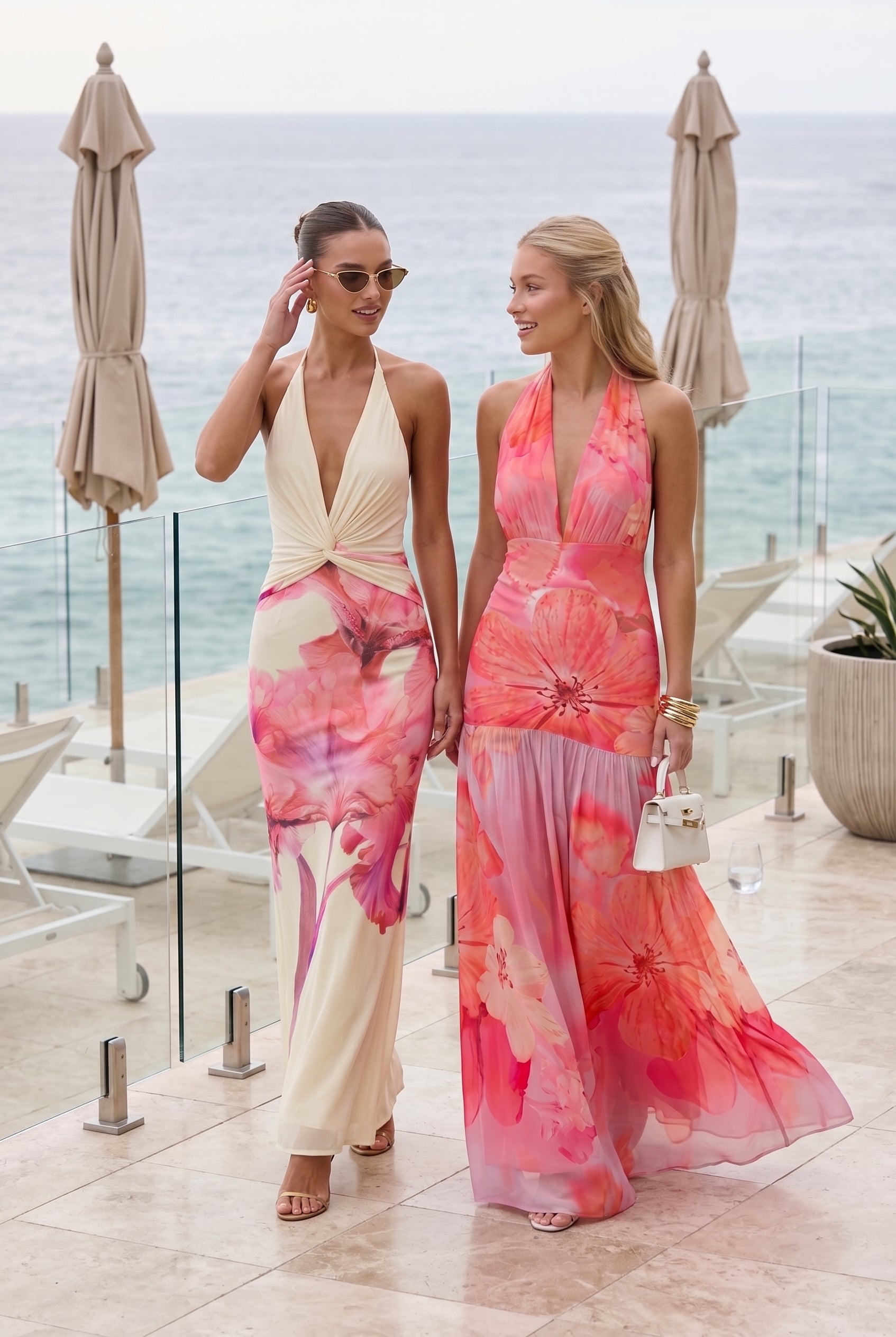 Valentina Sunset Maxi Dress in Blush Pink 3