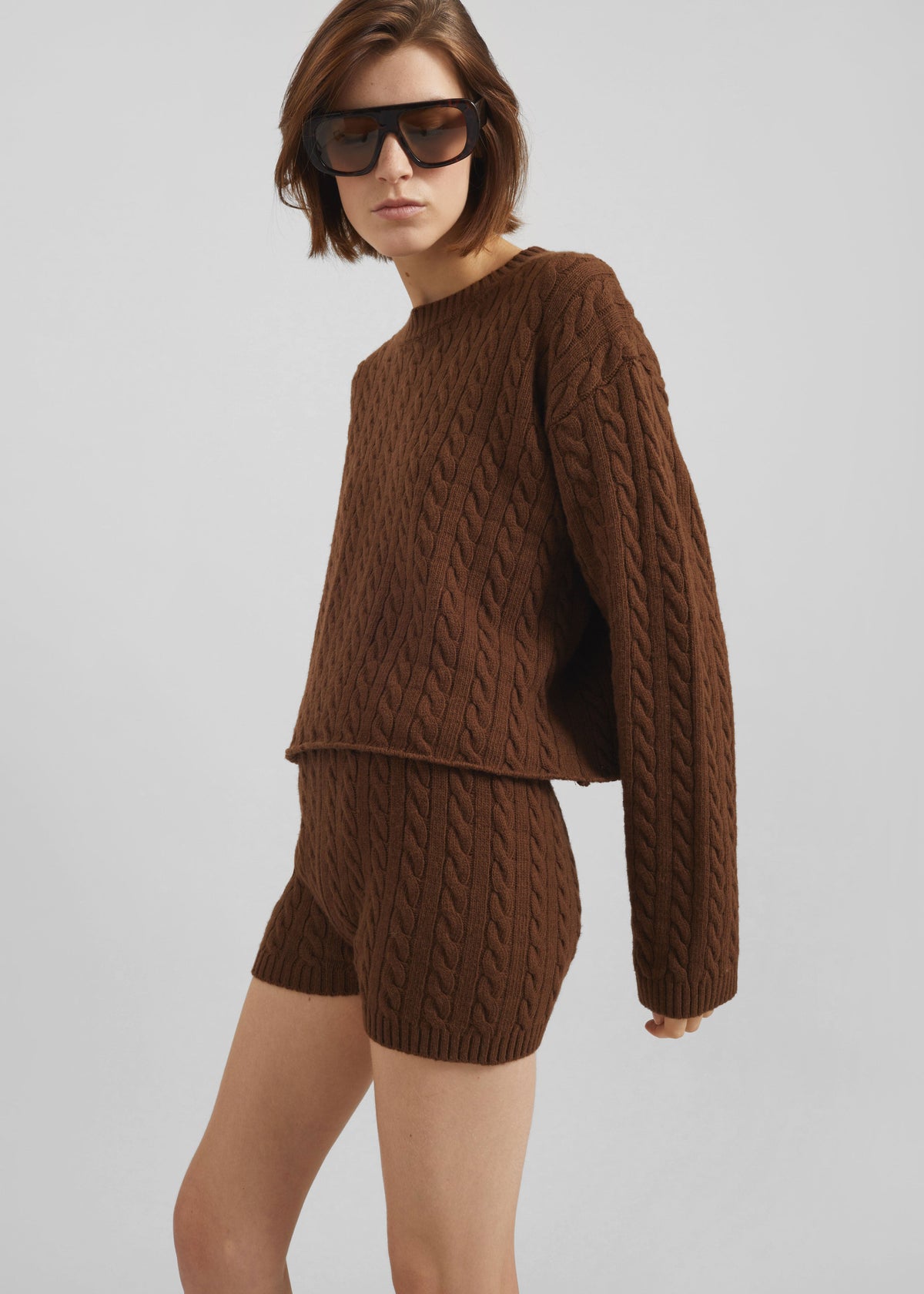 Brisbane Cropped Sweater Brown 4