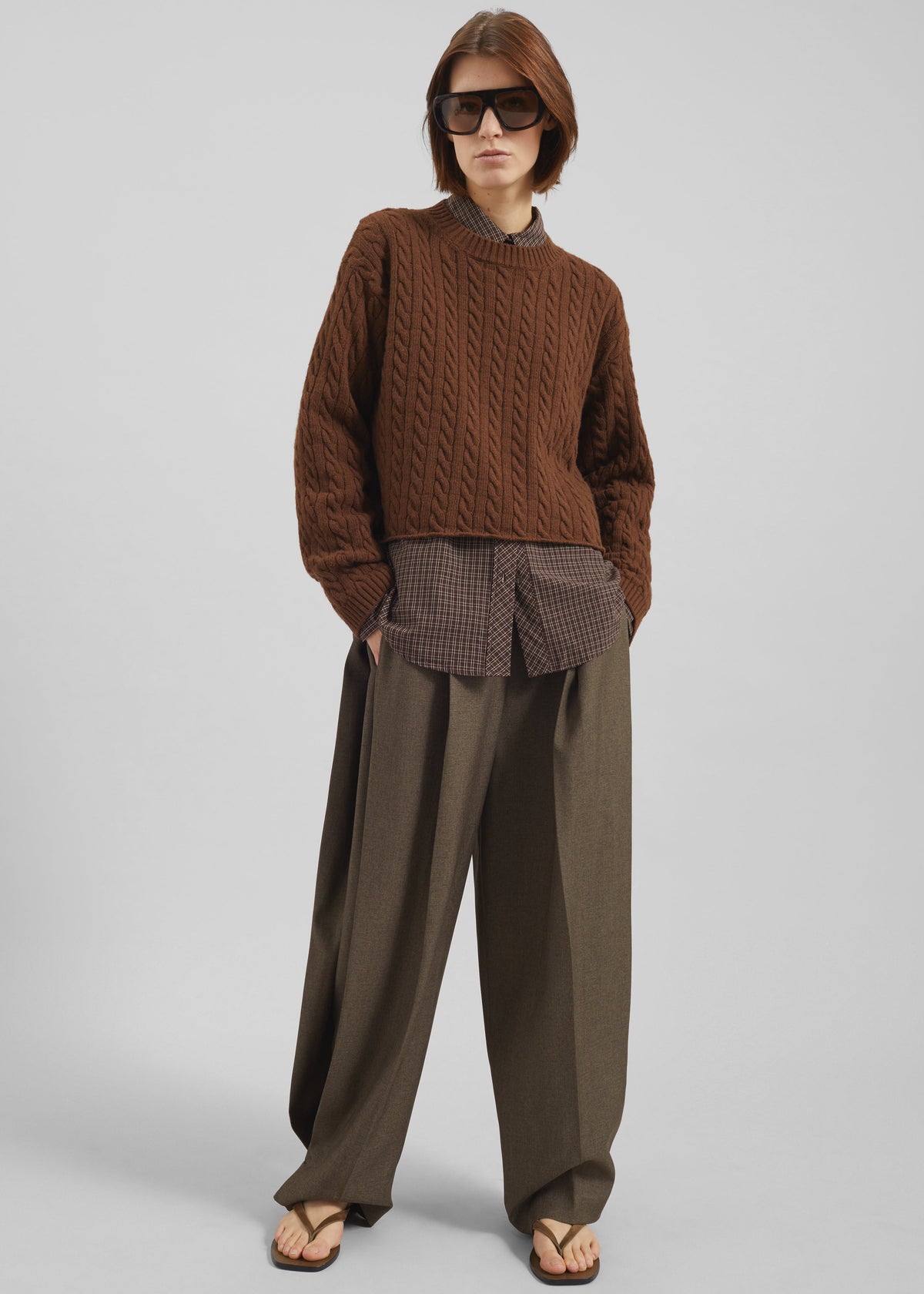 Brisbane Cropped Sweater Brown 6