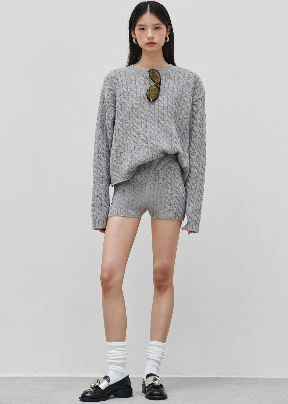 Brisbane Cropped Sweater Grey 5