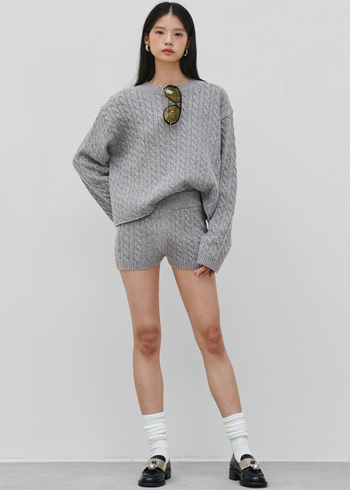 Brisbane Cropped Sweater Grey 6
