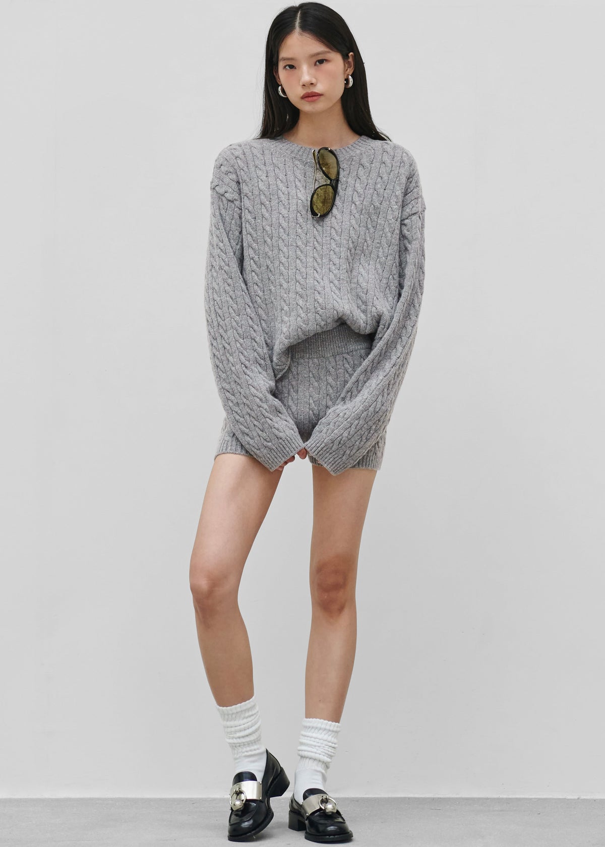 Brisbane Cropped Sweater Grey 8