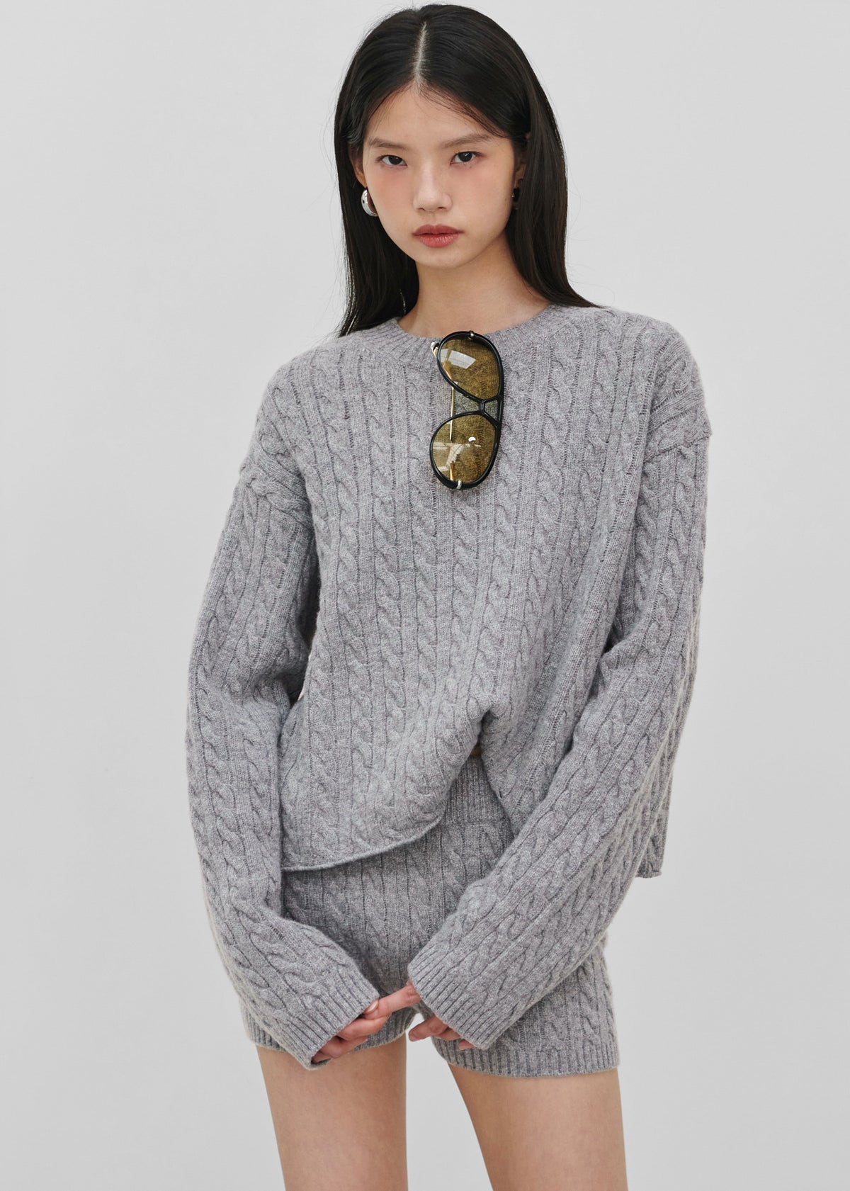 Brisbane Cropped Sweater Grey 7