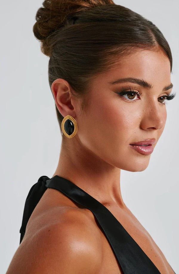 JAMY TEXTURED ELLIPSE EARRINGS