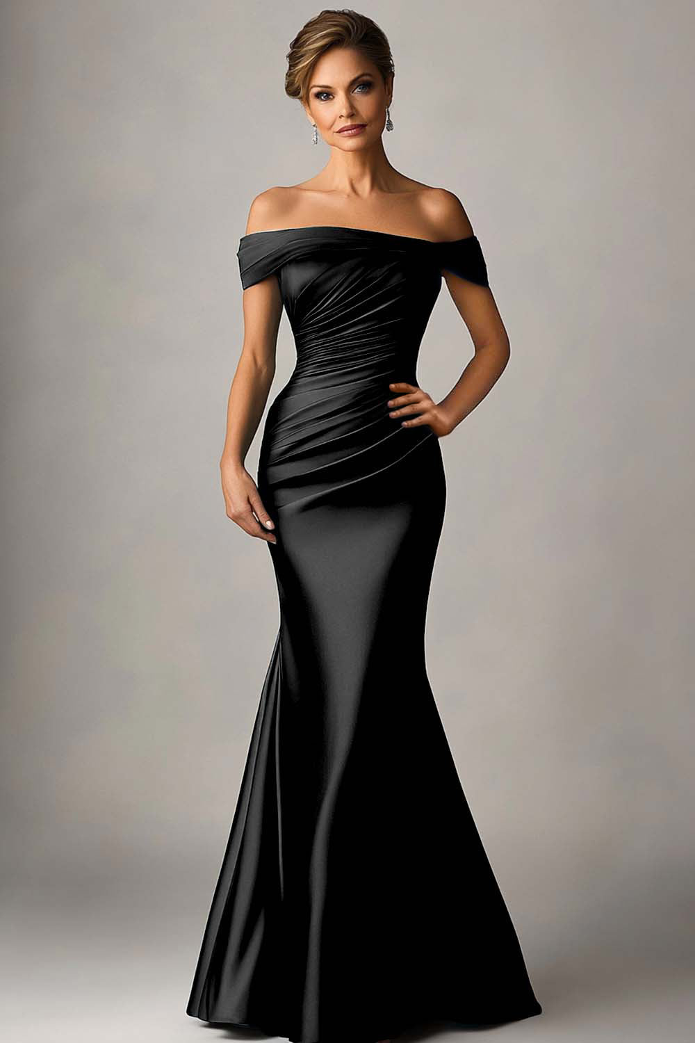 Ophelia Satin Mermaid Dress Burgundy 3