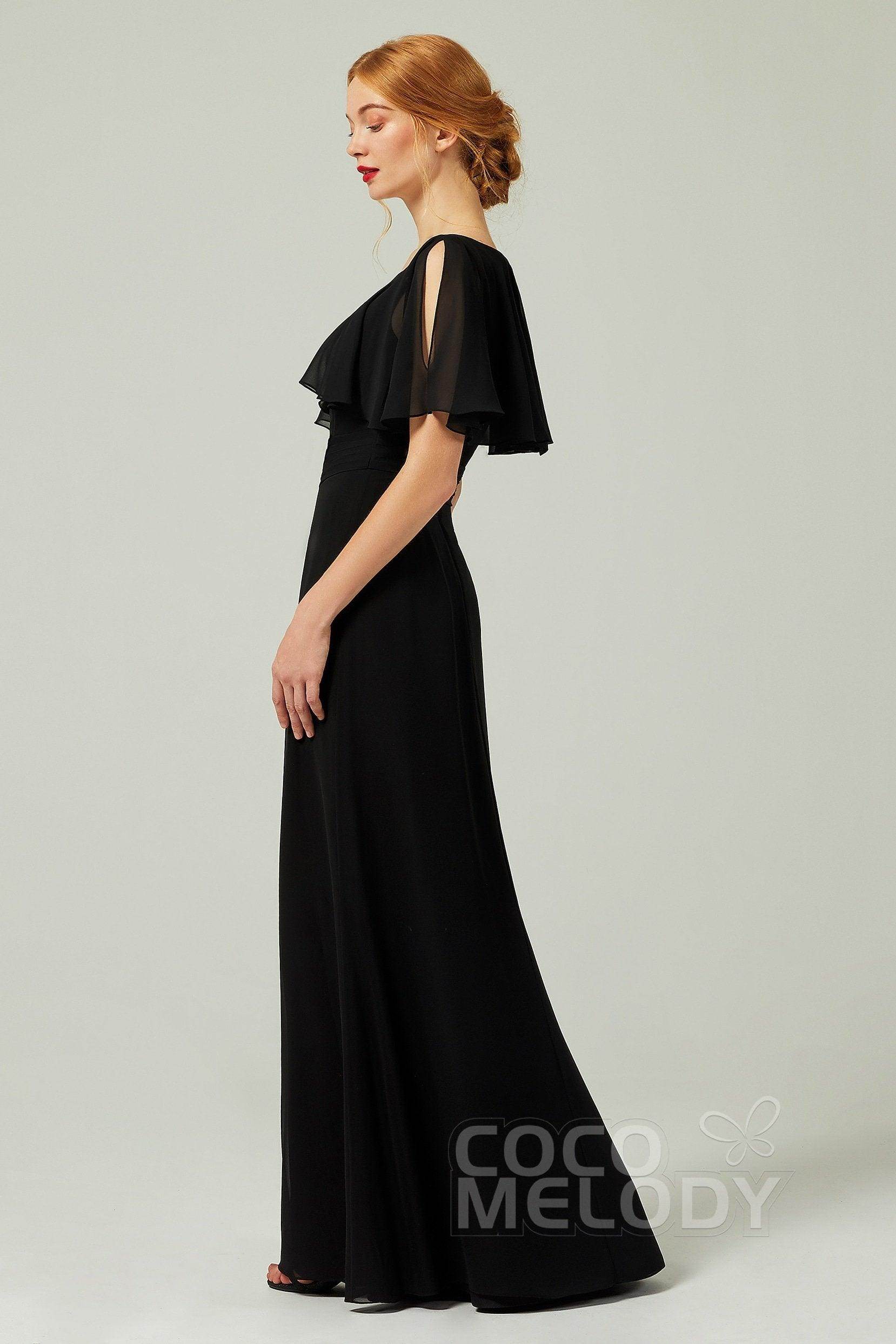 Valentina Chiffon Column Dress in Fiery Red Ivory 4