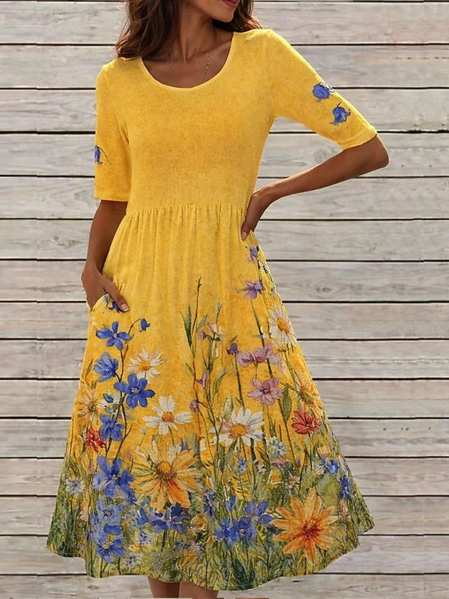 Lilou Floral A-Line Maxi Dress Floral 3