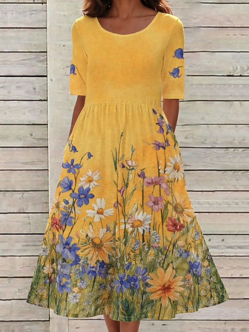 Lilou Floral A-Line Maxi Dress Floral 1
