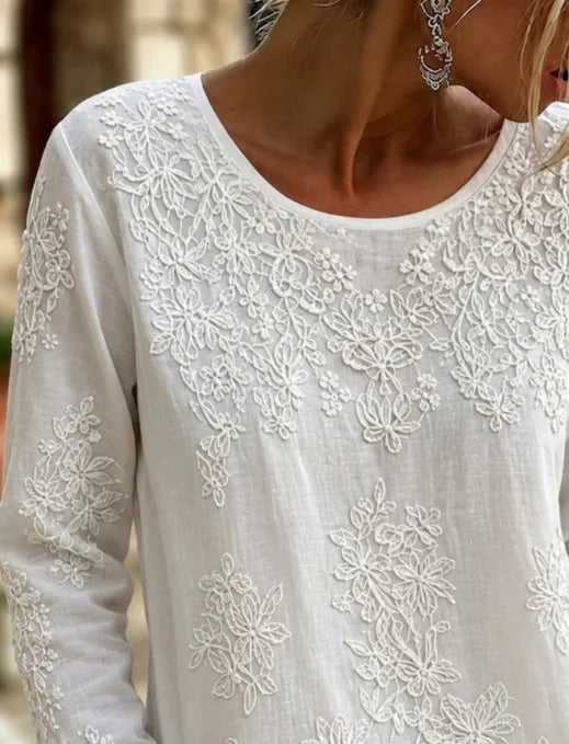 Margot Floral Crew Neck Dress shirt 2