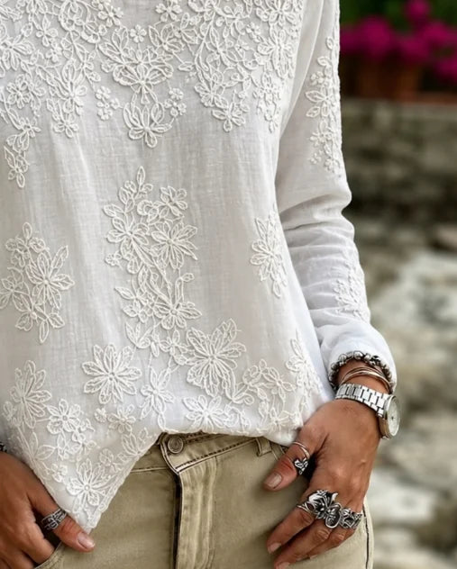 Margot Floral Crew Neck Dress shirt 3