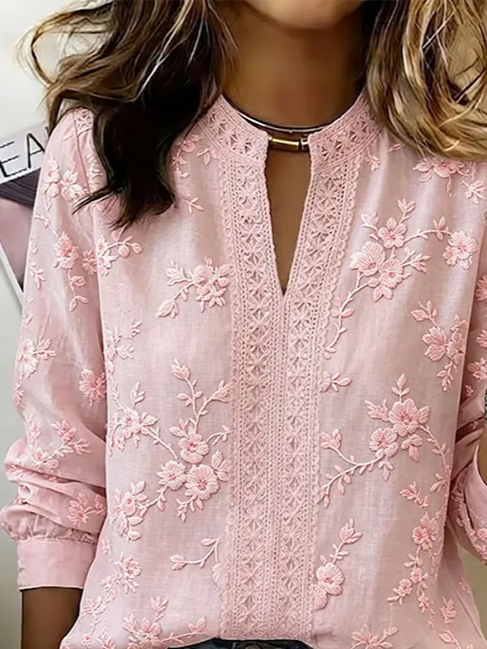 Violet Floral Blouse Floral 2
