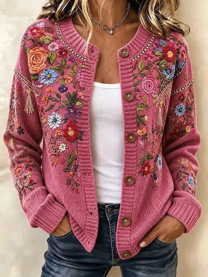 Margot Vintage Floral Jacket Pink 1