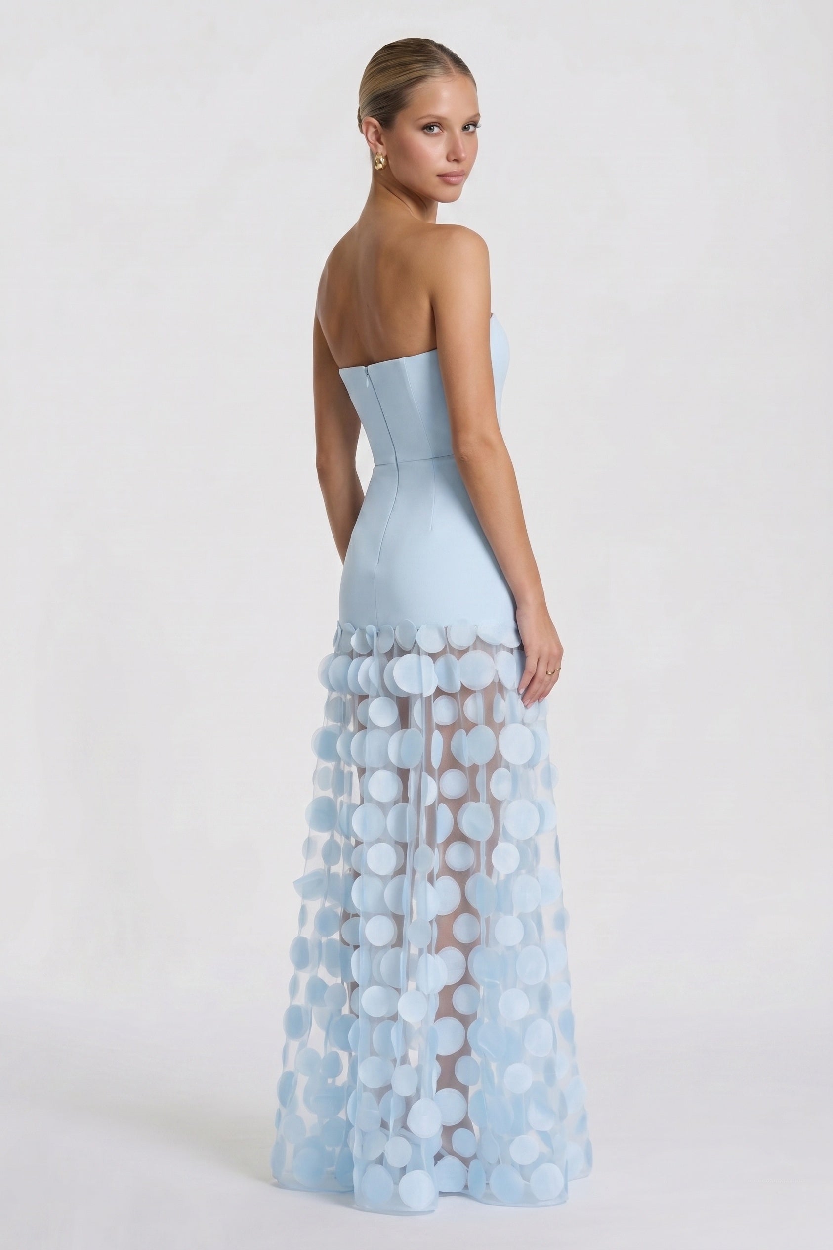 Cecilia Tulle A-Line Maxi Dress As picture:Black/Ivory 2