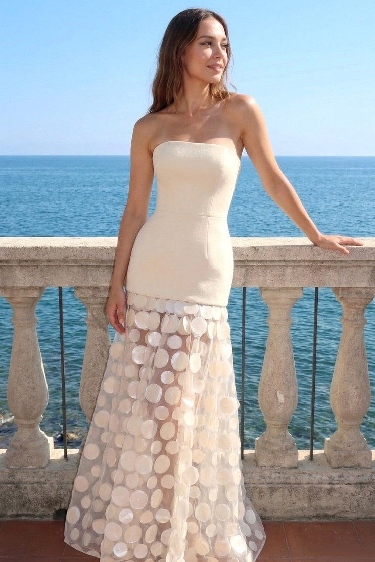 Cecilia Tulle A-Line Maxi Dress Blue 7