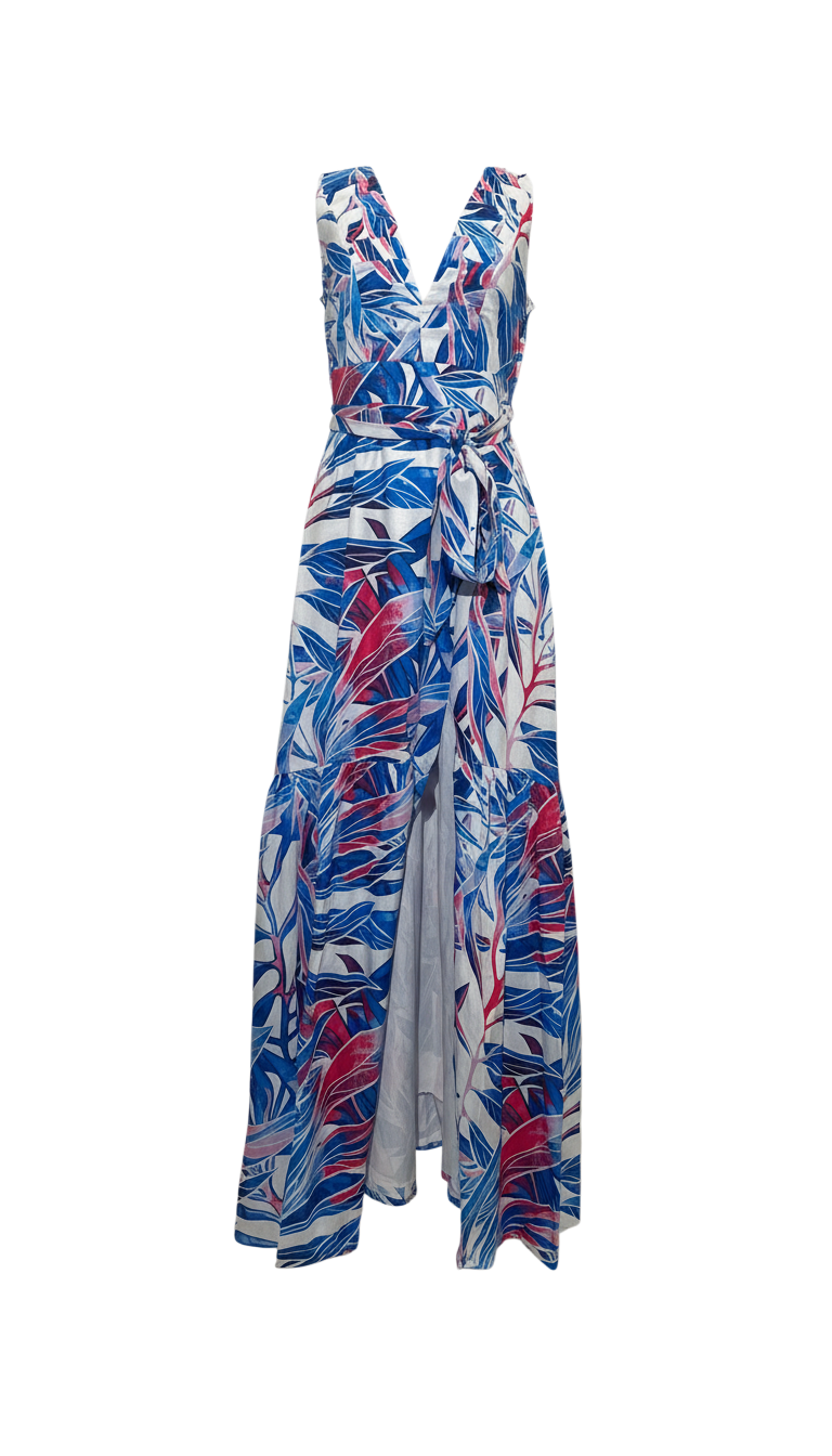 Sadora Silk Maxi Dress Magenta 2