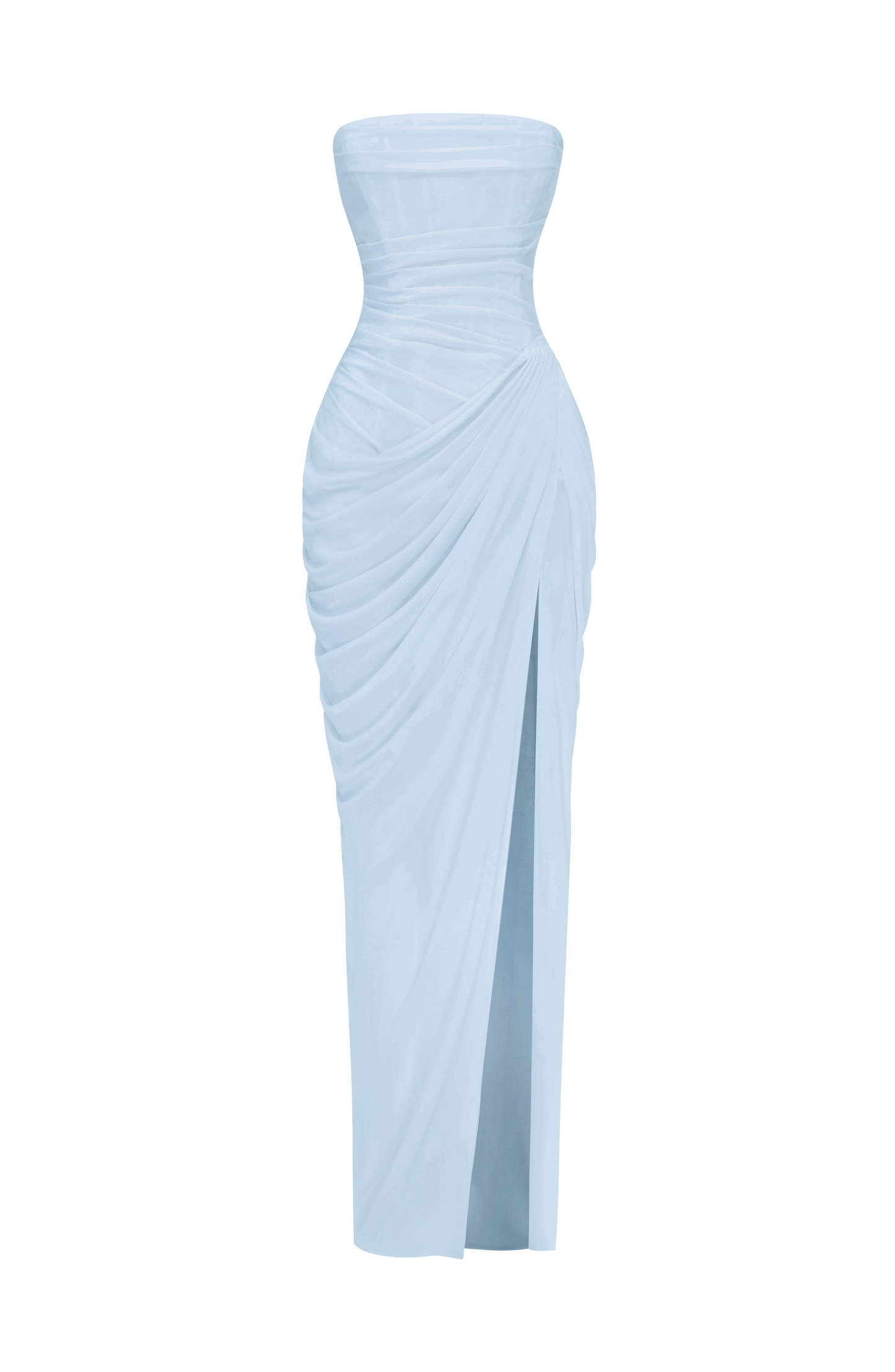 Cyra Linen Maxi Dress in Navy Glacier Blue 10