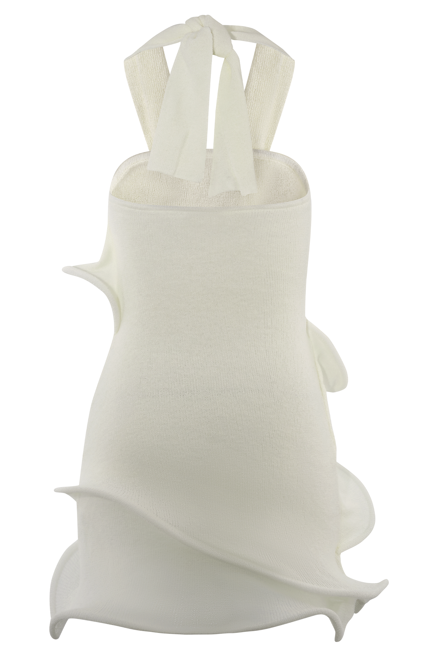 Caprice Halter Knit Mini Dress White 8