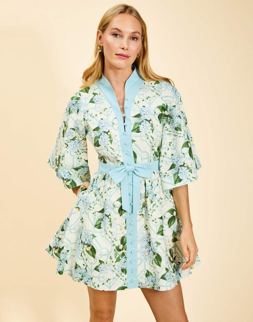 Carmen Quatrefoil Mini Dress QUATREFOIL GARDEN 1